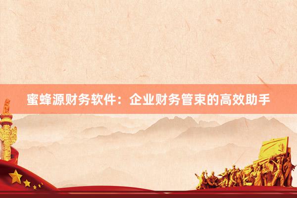 蜜蜂源财务软件：企业财务管束的高效助手